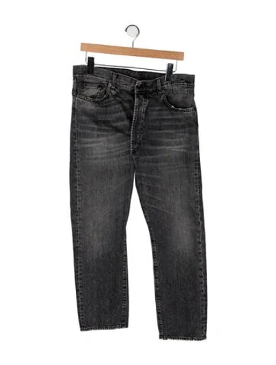 Pre-owned R13 Mid-rise Straight Leg Jeans In Gray