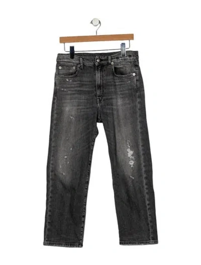 Pre-owned R13 Mid-rise Straight Leg Jeans In Gray