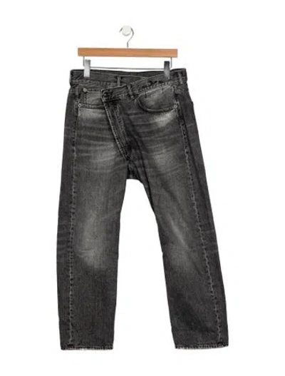 Pre-owned R13 Mid-rise Straight Leg Jeans In Gray