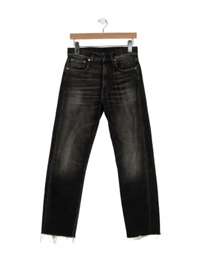 Pre-owned R13 Mid-rise Straight Leg Jeans In Gray