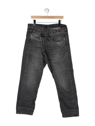 Pre-owned R13 Mid-rise Straight Leg Jeans In Gray