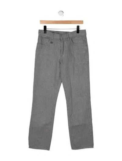 Pre-owned R13 Mid-rise Straight Leg Jeans In Gray