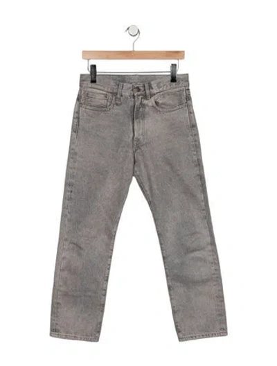 Pre-owned R13 Mid-rise Straight Leg Jeans In Gray