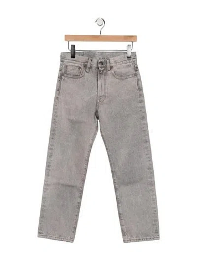 Pre-owned R13 Mid-rise Straight Leg Jeans In Gray