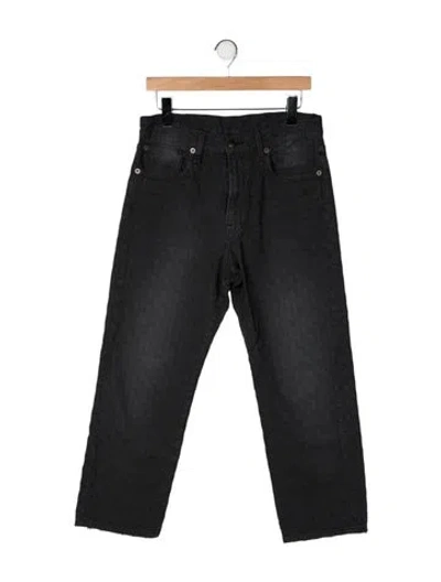 Pre-owned R13 Mid-rise Straight Leg Jeans In Gray