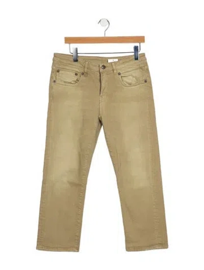 Pre-owned R13 Mid-rise Straight Leg Jeans In Green