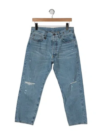 Pre-owned R13 Mid-rise Straight Leg Jeans In Green