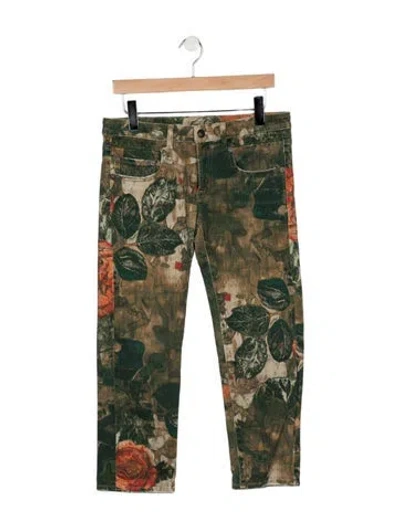 Pre-owned R13 Mid-rise Straight Leg Jeans In Green