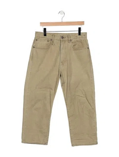 Pre-owned R13 Mid-rise Straight Leg Jeans In Green