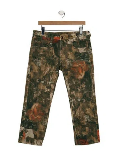 Pre-owned R13 Mid-rise Straight Leg Jeans In Green