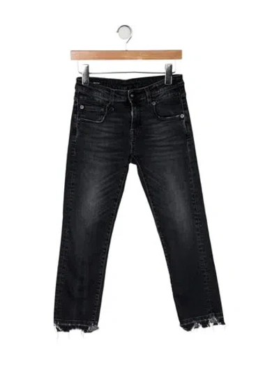 Pre-owned R13 Mid-rise Straight Leg Jeans In Grey