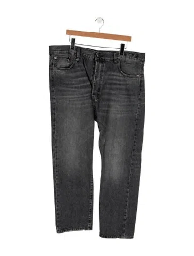 Pre-owned R13 Mid-rise Straight Leg Jeans In Grey