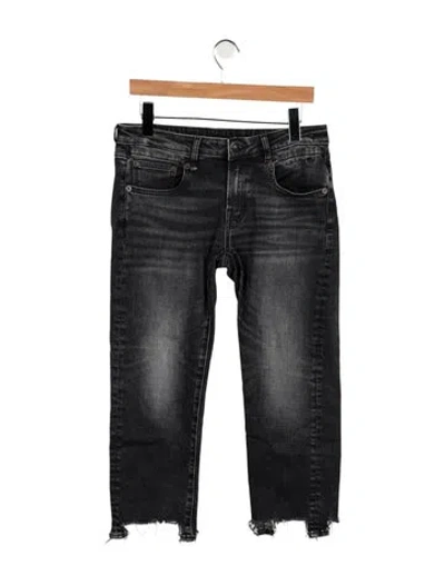 Pre-owned R13 Mid-rise Straight Leg Jeans In Grey