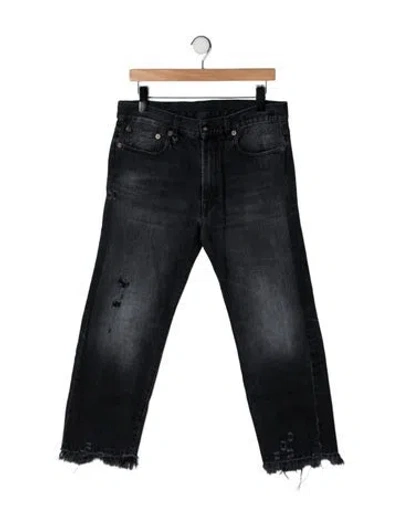 Pre-owned R13 Mid-rise Straight Leg Jeans In Grey