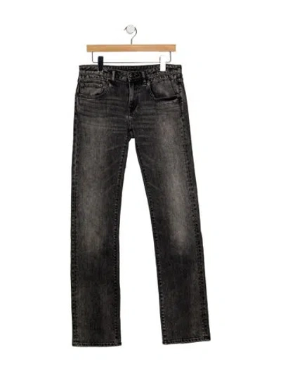 Pre-owned R13 Mid-rise Straight Leg Jeans In Grey