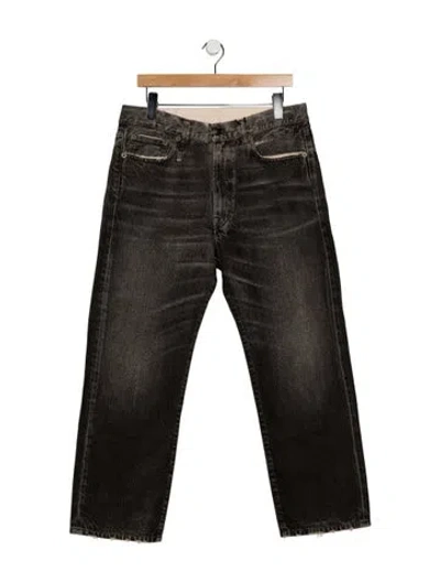 Pre-owned R13 Mid-rise Straight Leg Jeans In Grey