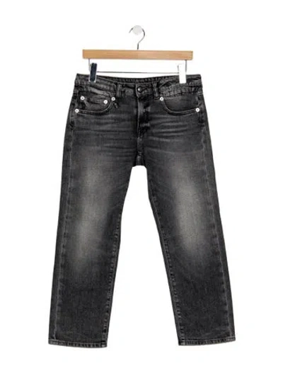 Pre-owned R13 Mid-rise Straight Leg Jeans In Grey