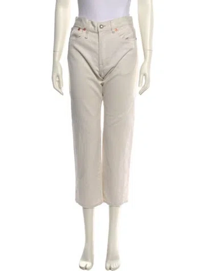 Pre-owned R13 Mid-rise Straight Leg Jeans In Neutral