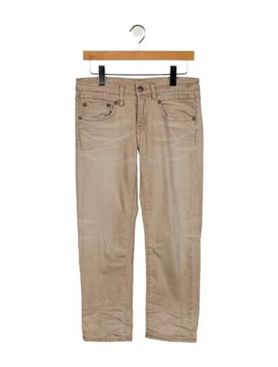 Pre-owned R13 Mid-rise Straight Leg Jeans In Neutral