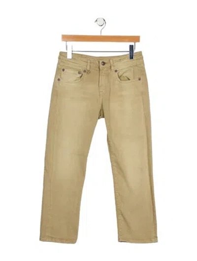 Pre-owned R13 Mid-rise Straight Leg Jeans In Neutral