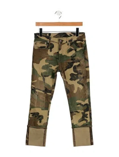Pre-owned R13 Mid-rise Straight Leg Jeans In Neutral