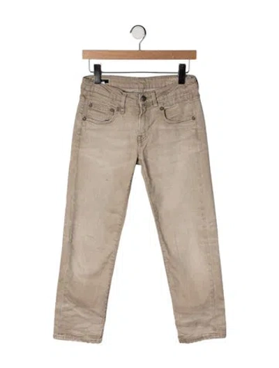 Pre-owned R13 Mid-rise Straight Leg Jeans In Neutral