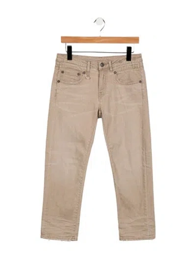 Pre-owned R13 Mid-rise Straight Leg Jeans In Neutral