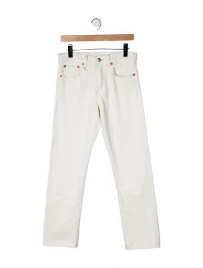 Pre-owned R13 Mid-rise Straight Leg Jeans In Neutrals