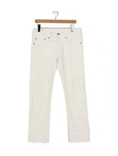 Pre-owned R13 Mid-rise Straight Leg Jeans In Neutrals