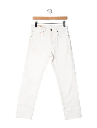 Pre-owned R13 Mid-rise Straight Leg Jeans In Neutrals