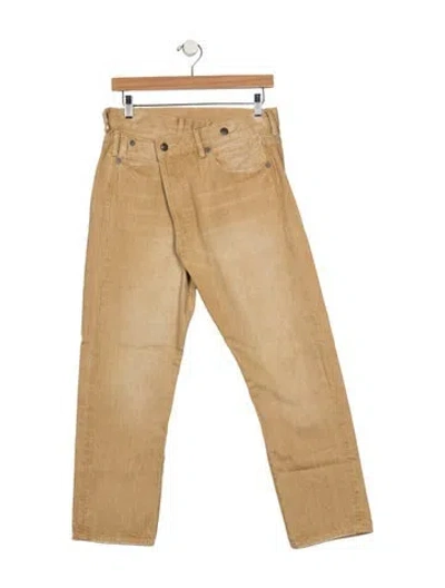 Pre-owned R13 Mid-rise Straight Leg Jeans In Neutrals