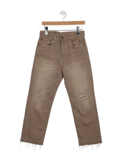 Pre-owned R13 Mid-rise Straight Leg Jeans In Neutrals