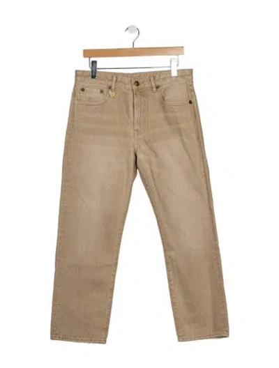 Pre-owned R13 Mid-rise Straight Leg Jeans In Neutrals