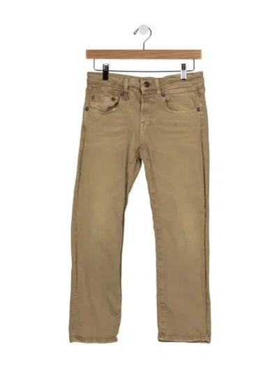 Pre-owned R13 Mid-rise Straight Leg Jeans In Neutrals