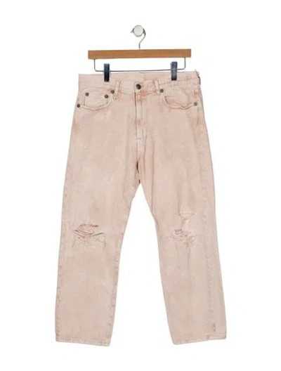 Pre-owned R13 Mid-rise Straight Leg Jeans In Pink