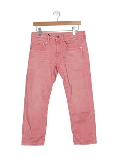 Pre-owned R13 Mid-rise Straight Leg Jeans In Pink