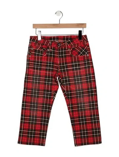 Pre-owned R13 Mid-rise Straight Leg Jeans In Red