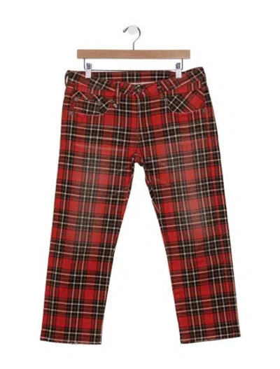 Pre-owned R13 Mid-rise Straight Leg Jeans In Red