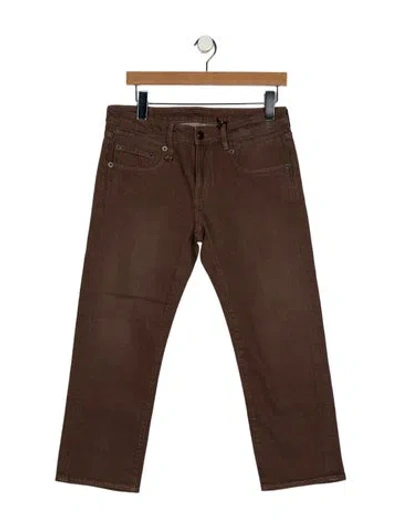 Pre-owned R13 Mid-rise Straight Leg Jeans W/ Tags In Brown