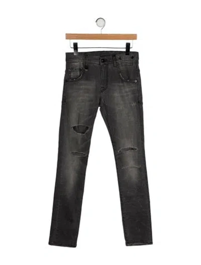 Pre-owned R13 Mid-rise Straight Leg Jeans W/ Tags In Gray
