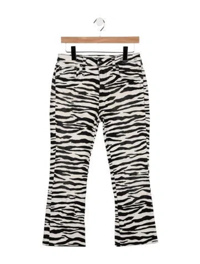 Pre-owned R13 Mid-rise Straight Leg Jeans In White