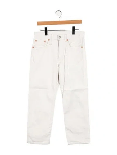 Pre-owned R13 Mid-rise Straight Leg Jeans In White