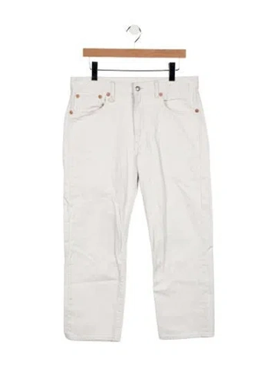Pre-owned R13 Mid-rise Straight Leg Jeans In White