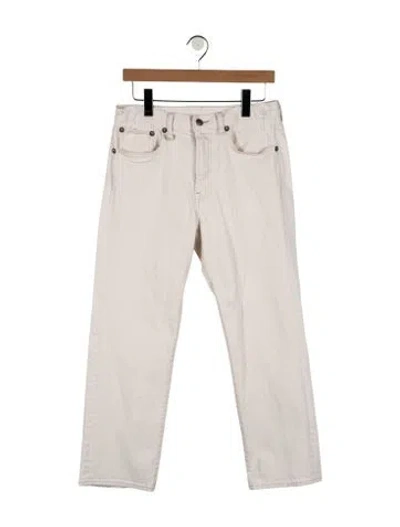 Pre-owned R13 Mid-rise Straight Leg Jeans In White