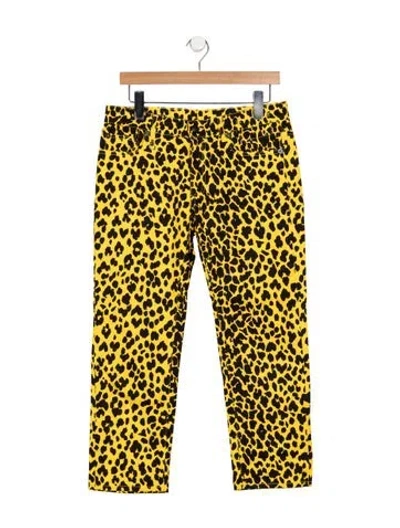 Pre-owned R13 Mid-rise Straight Leg Jeans In Yellow