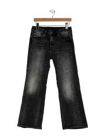 Pre-owned R13 Mid-rise Wide Leg Jeans In Black