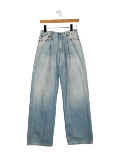 Pre-owned R13 Mid-rise Wide Leg Jeans In Blue