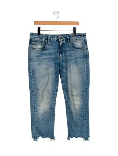 Pre-owned R13 Mid-rise Wide Leg Jeans In Blue