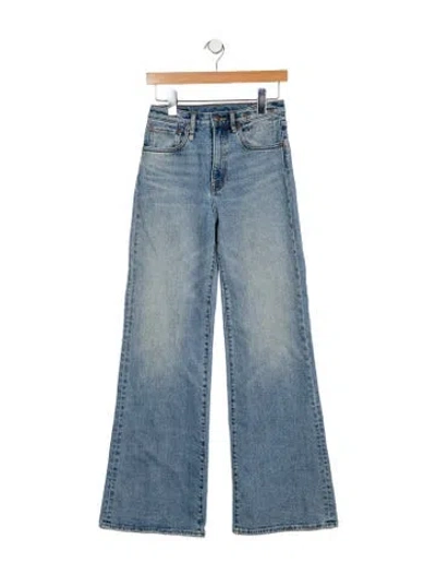 Pre-owned R13 Mid-rise Wide Leg Jeans In Blue