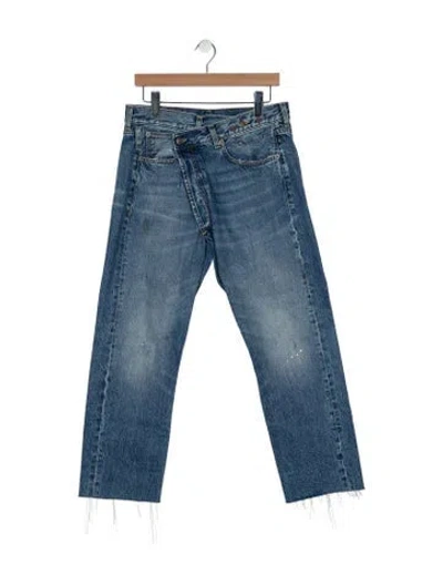 Pre-owned R13 Mid-rise Wide Leg Jeans In Blue